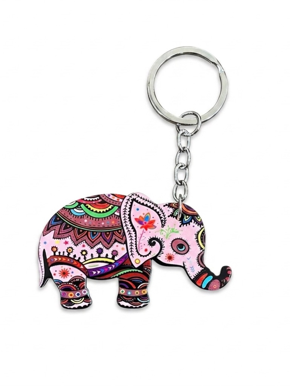 Bohemian Elephant Keychain